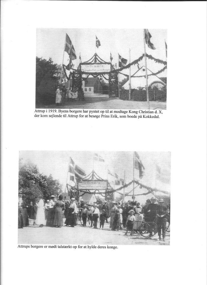 Billeder fra 1919 hvor Kong Christian d. X kom til Attrup